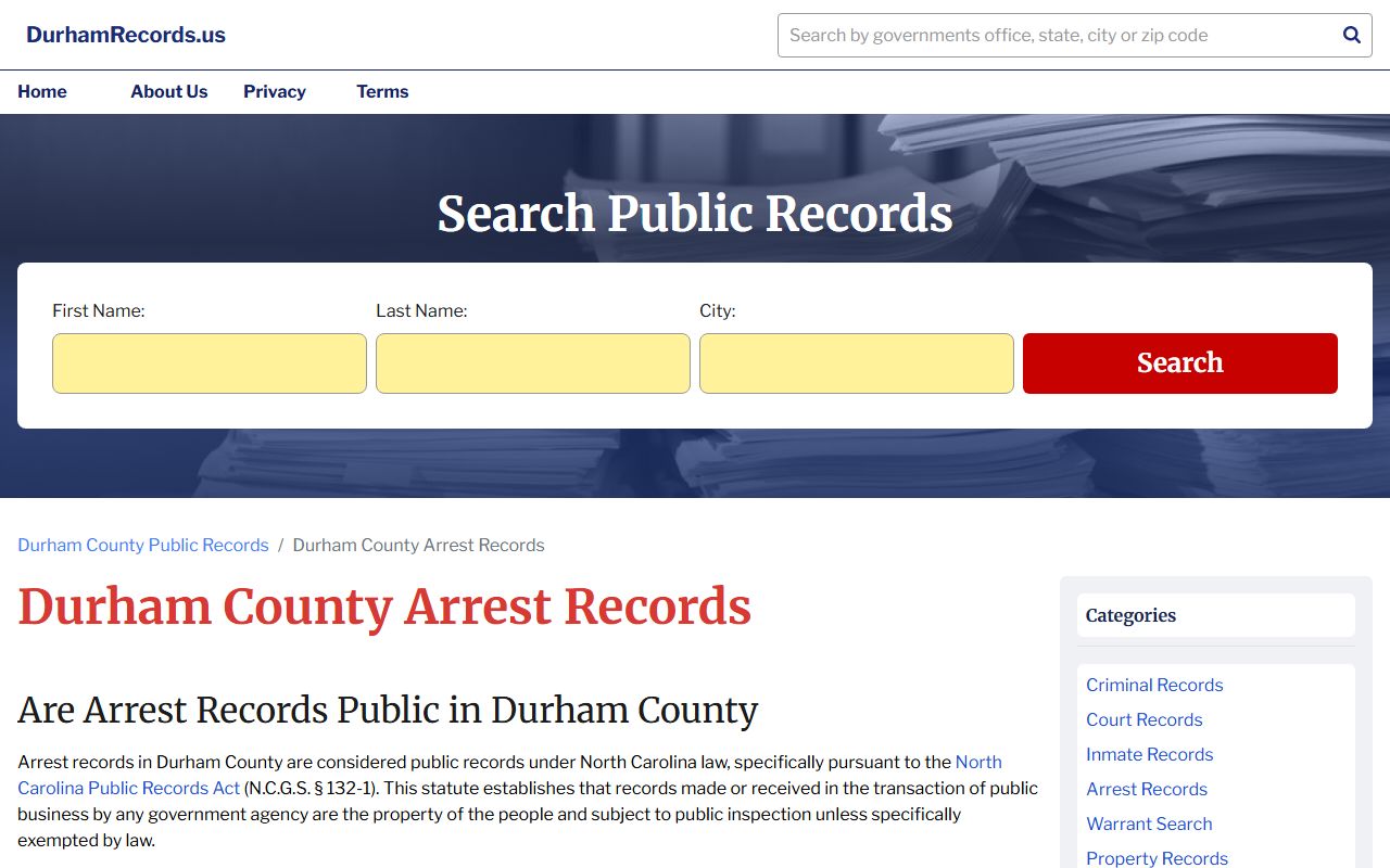 Durham County Sheriff inmate search system for Durham busted mugshots