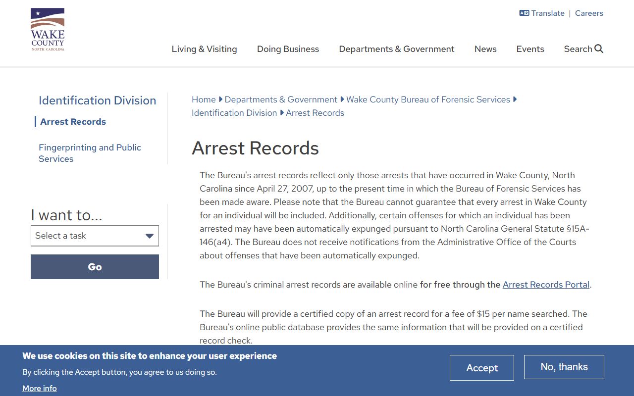 Wake County CCBI arrest records search system for Raleigh busted mugshots