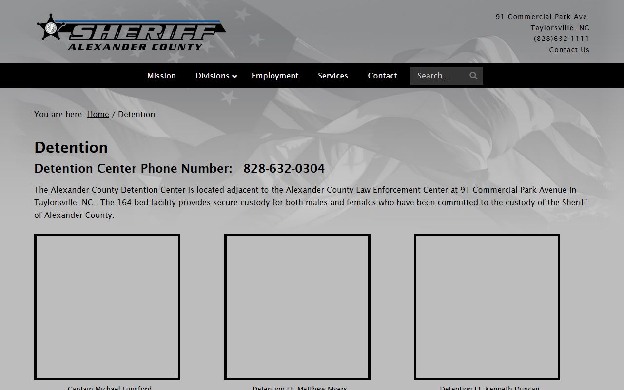 Alexander County Detention Center in Taylorsville for busted mugshots and arrest records