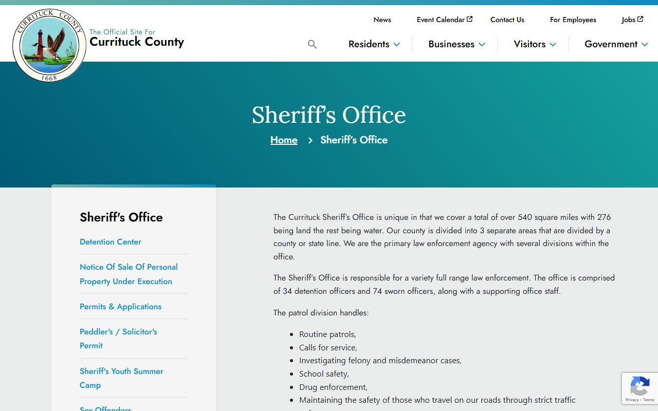 Currituck County Sheriff's Office for Currituck County busted mugshots