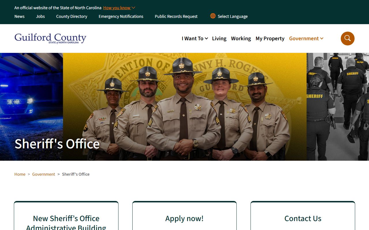 Guilford County Sheriff detention centers and booking facility