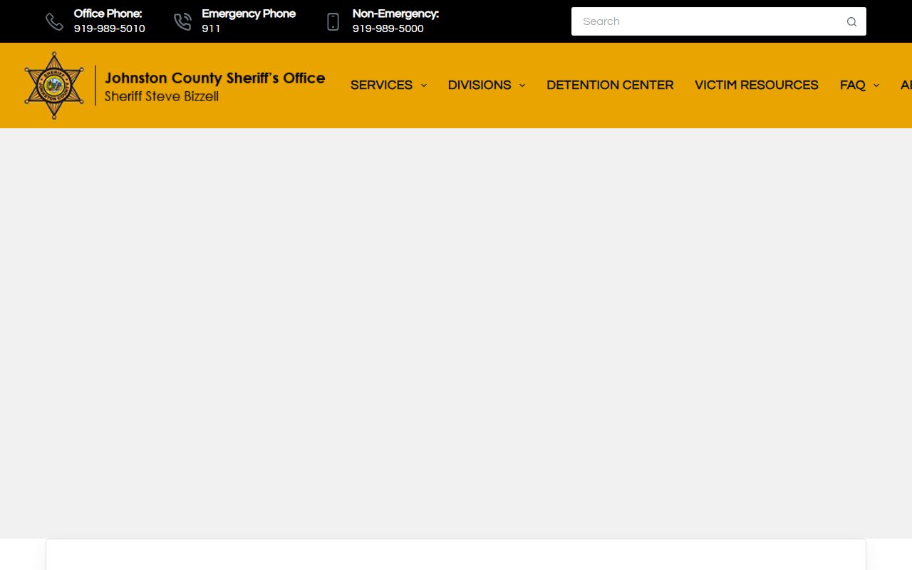 Johnston County Sheriff's Office in Smithfield for busted mugshots and arrest records