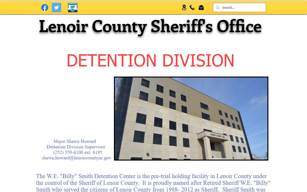 Lenoir County W.E. Billy Smith Detention Center for busted mugshots and arrest records