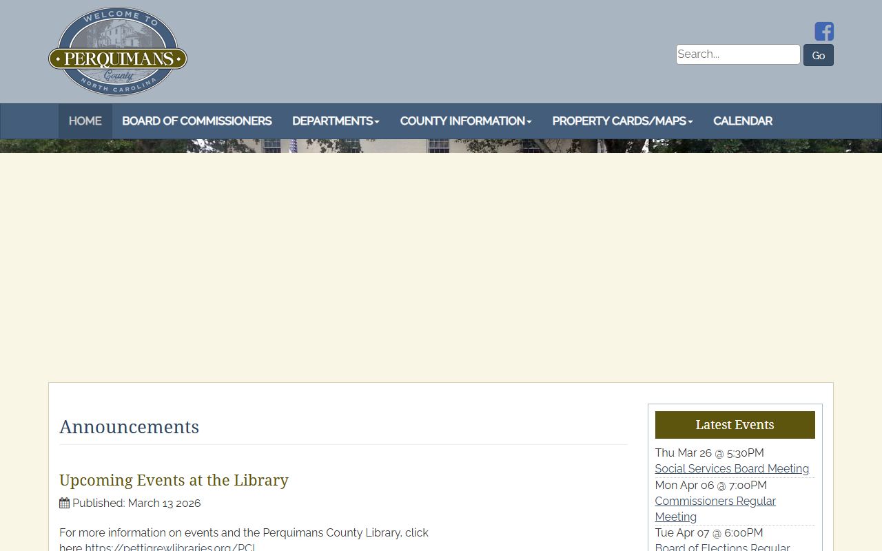 Perquimans County Sheriff's Office and government center for booking records